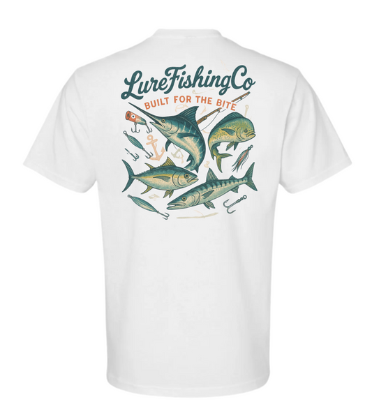 Lure Bait & Tackle Fishing Vintage Style Tee
