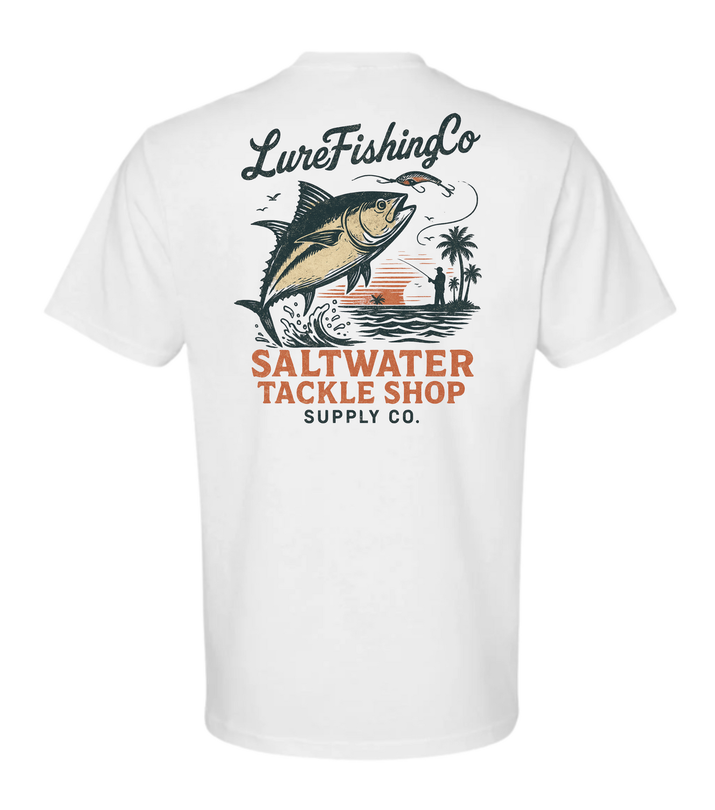 Lure Bait & Tackle Fishing Vintage Style Tee
